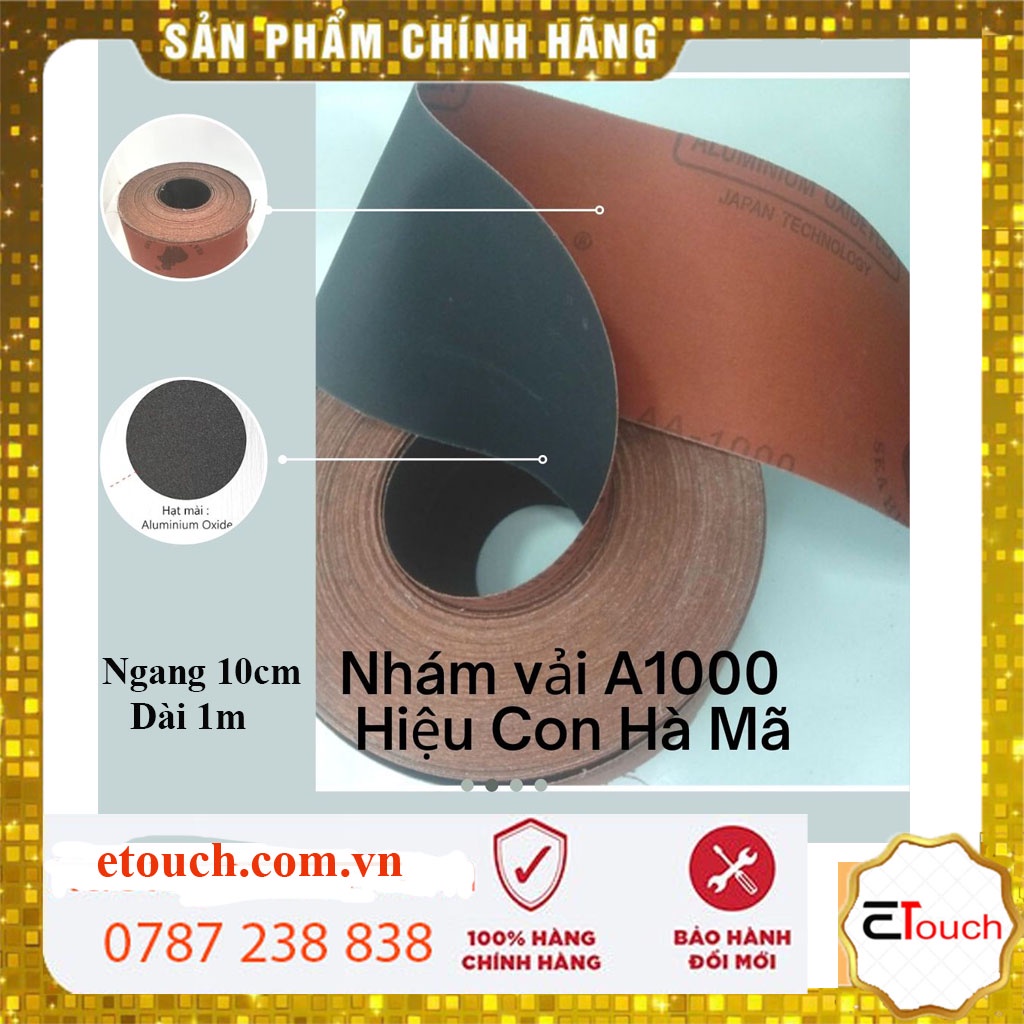 Nhám vải, giấy nhám độ mịn 1000 siêu mịn, hiệu con hà mã, quy cách bề ngang 10cm, dài 1m