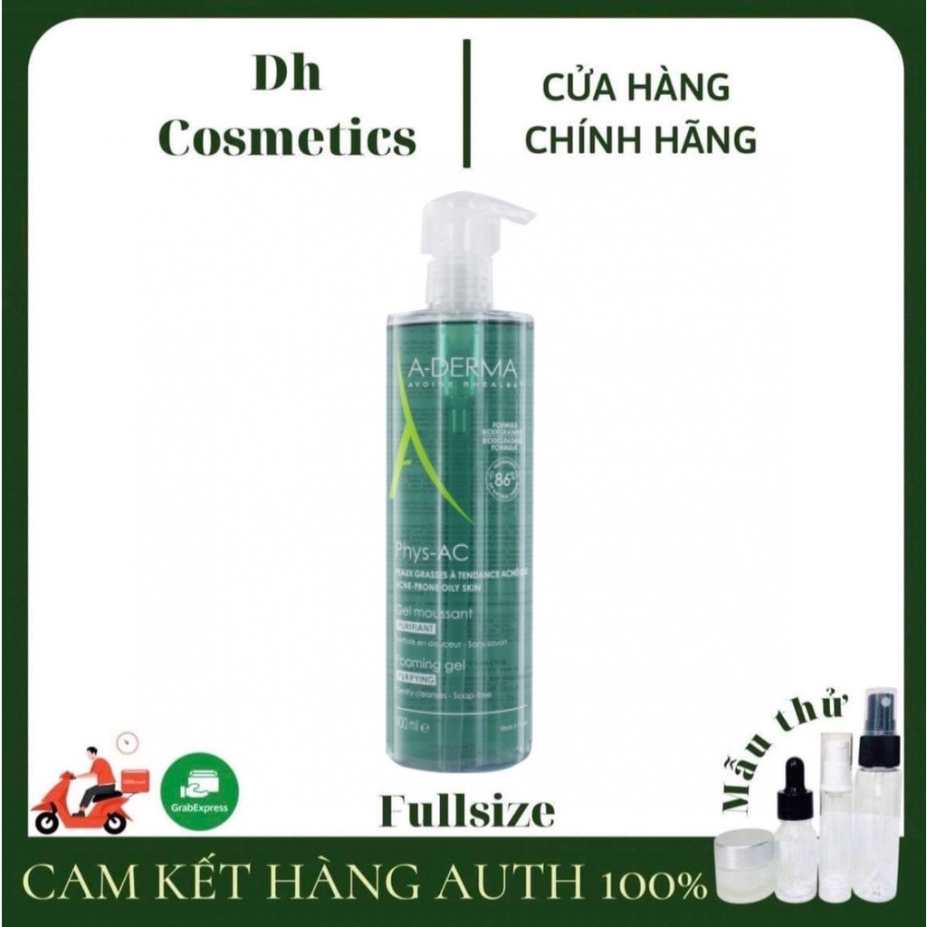 Sữa Rửa Mặt Aderma Biology AC Purifying Foaming Gel cho Da Dầu Mụn Nhạy Cảm 400ML Dhcosmetic