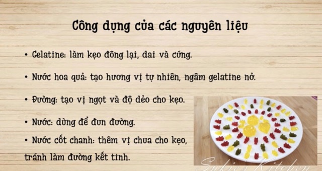 Bột gelatin làm kẹo chip chip, chè khúc bạch, bánh