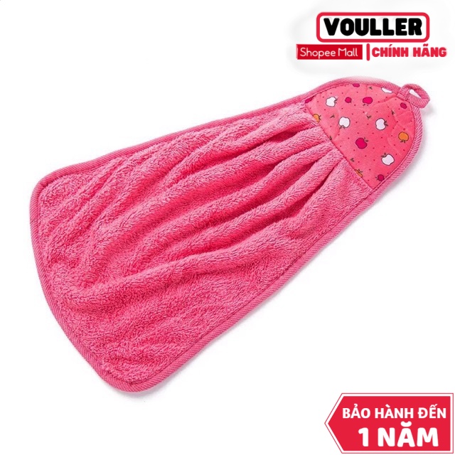 Combo 5 Khăn Lau Tay Nhà Bếp Vouller Có Móc Treo - Khăn Lau Đa Năng - Khăn Lau Chùi Đa Năng 2 Mặt Thấm Hút Nhanh