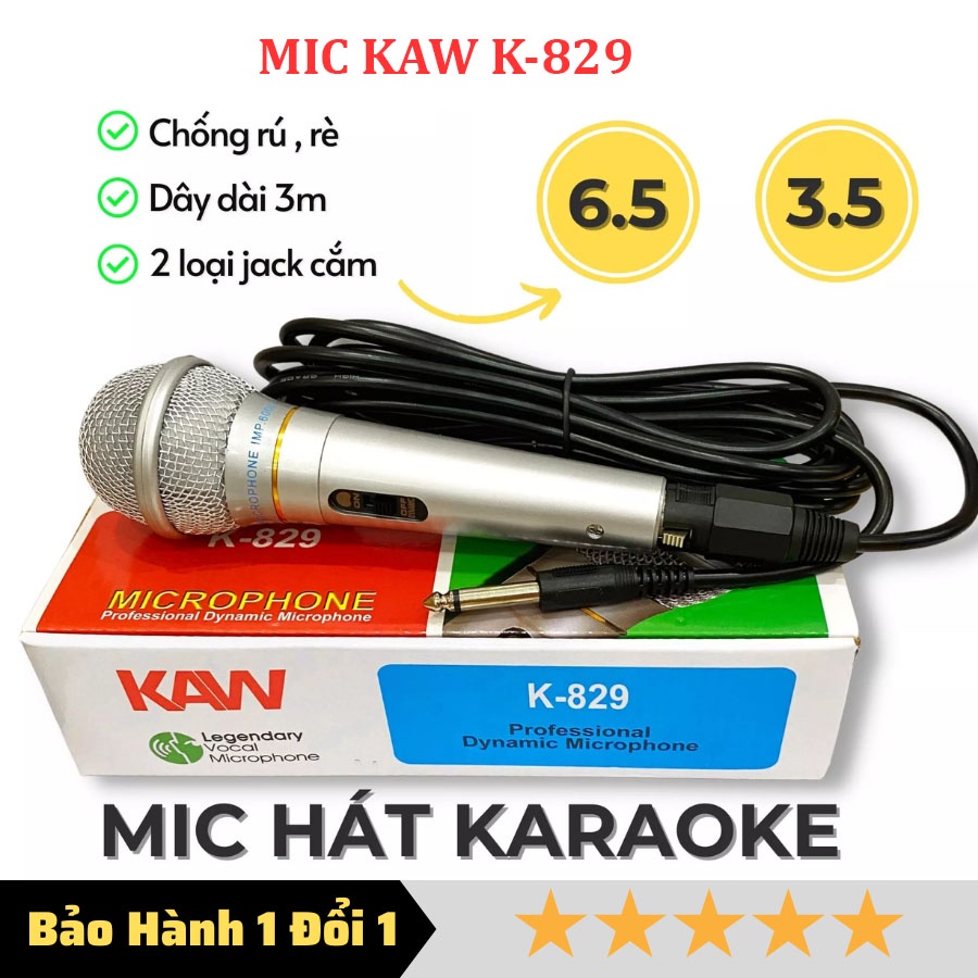 Micro karaoke XINGMA AK-319 chính hãng , Mic hát có dây chống hú , lọc âm cao cấp - Bảo hành 12 tháng