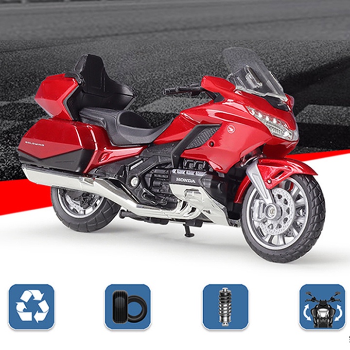 Mô hình xe moto Honda Goldwing 2020 tỉ lệ 1:18 WELLY