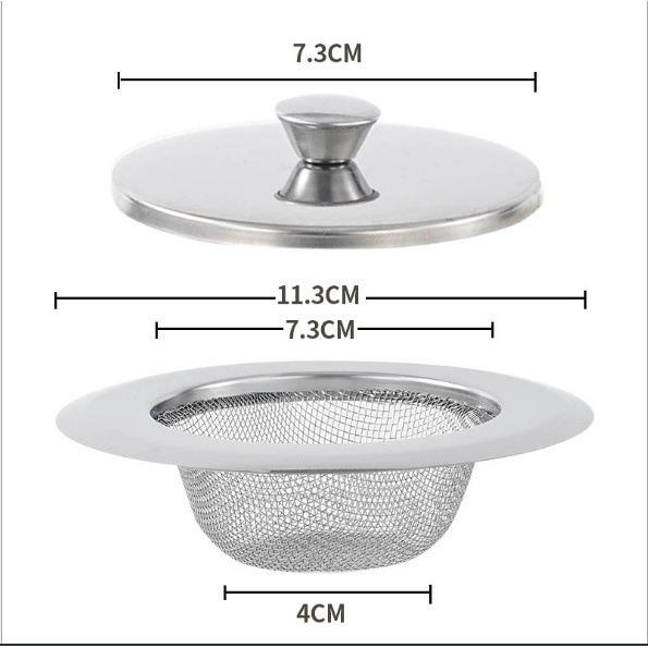 Dụng cụ lọc rác inox- N01, dụng cụ chặn rác bồn rửa bát bằng thép không gỉ