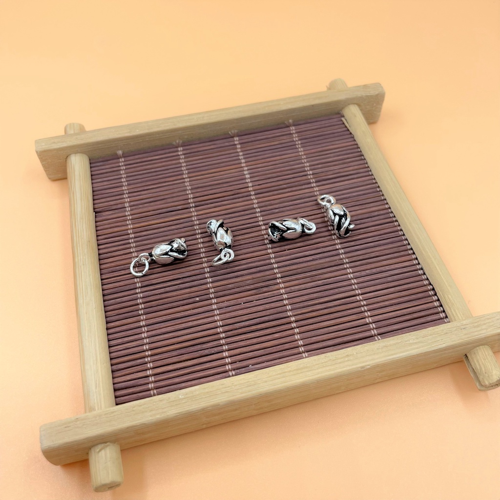 Charm treo hình hoa hồng bạc thái - Charm Bạc 925 - Mã CA246