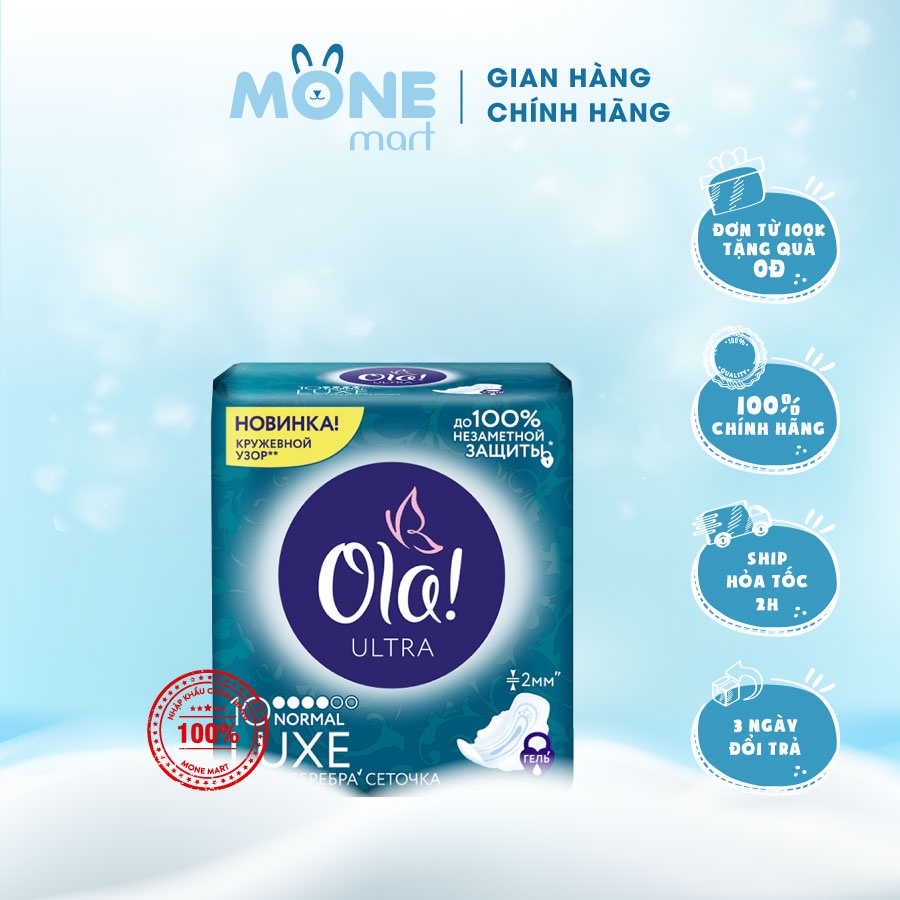 Băng vệ sinh có cánh Ola Ultra Luxe công nghệ Nano bạc