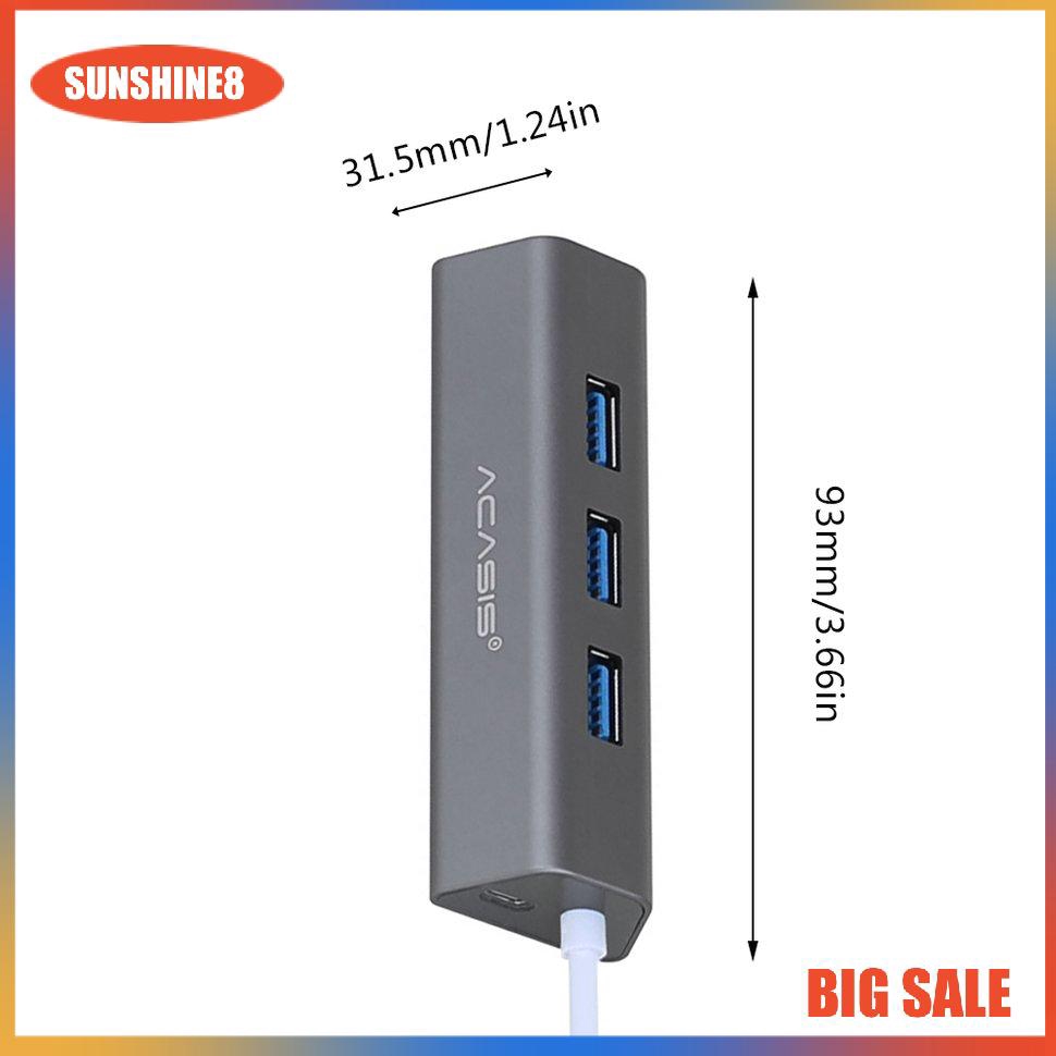 Bộ Chia 4 Cổng Usb 3.0 Hub Bằng Hợp Kim Nhôm