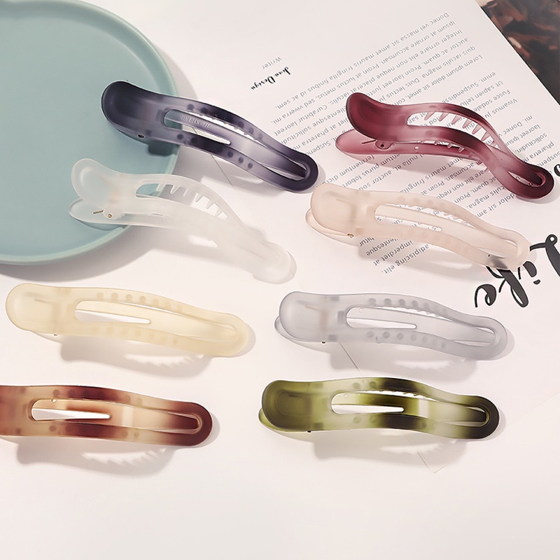 Kẹp tóc mỏ vịt nhám cỡ lớn thời trang thanh lịch cho nữ