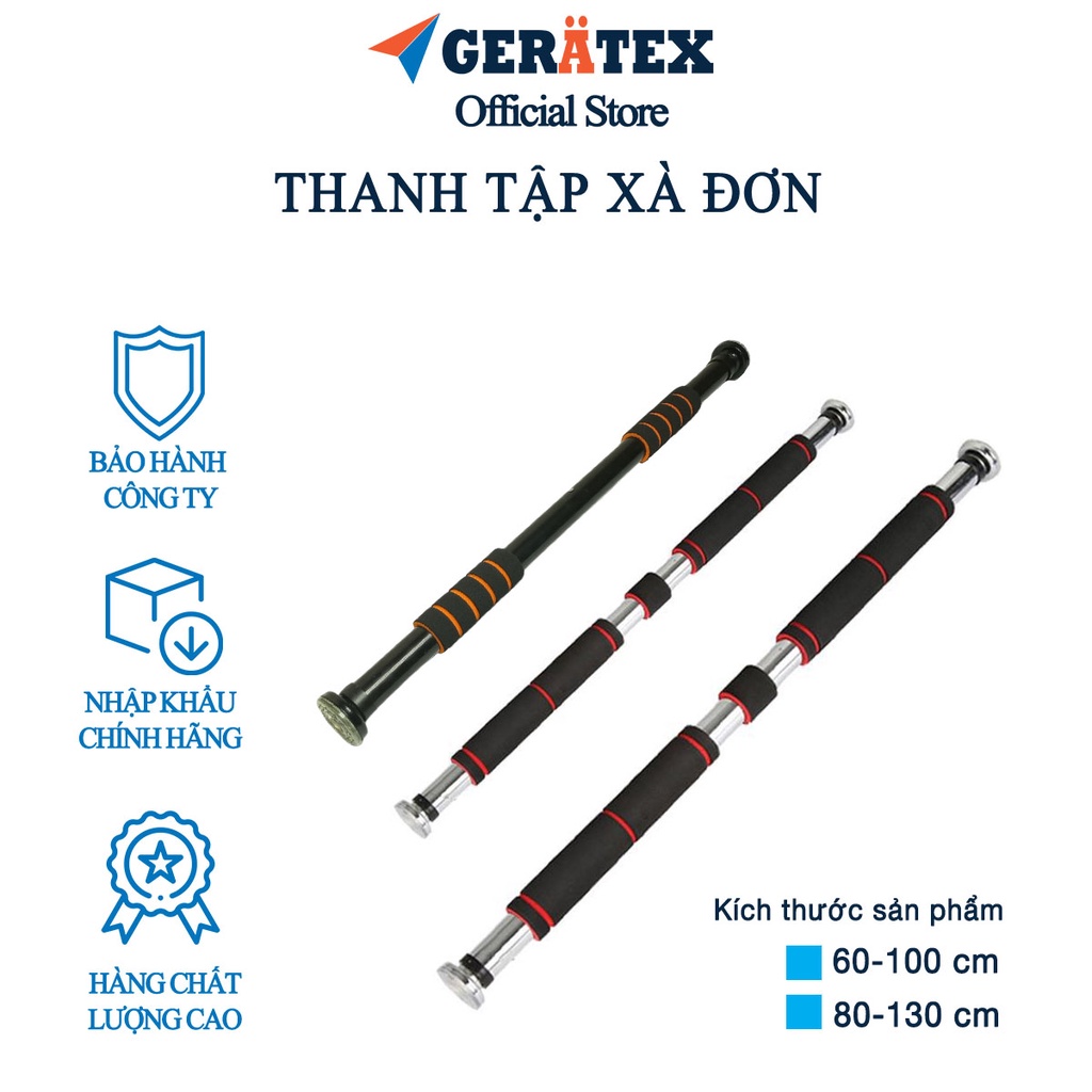 Thanh tập xà đơn Gerätex treo tường gắn cửa nhiều cỡ từ 60-130cm tập gym tại nhà