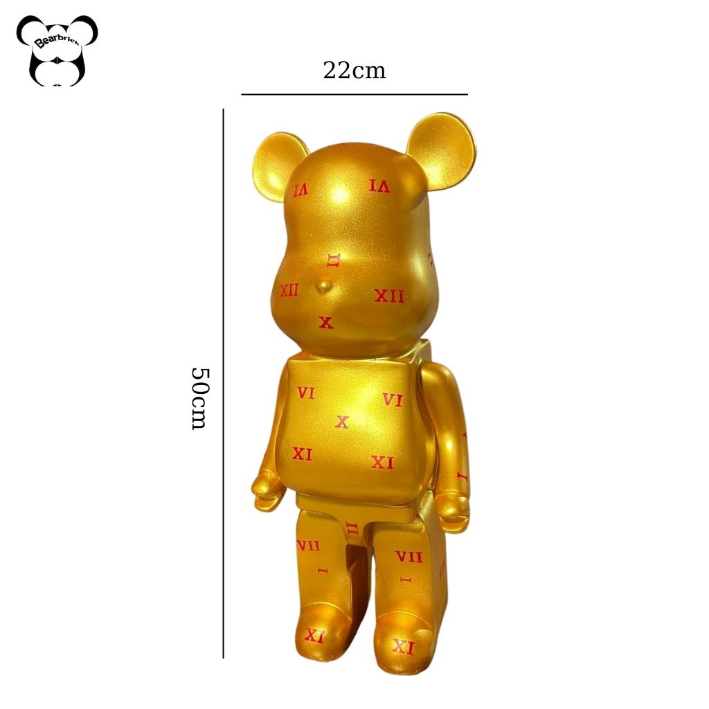 Bearbrick, gấu bearbrick 50cm cỡ vừa, mẫu LV la mã đủ 5 màu chất liệu nhựa cao cấp - Chin Official Store