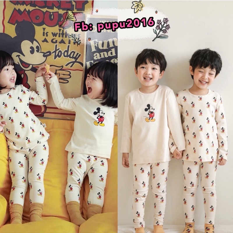 Set 2 bộ tăm Mickey cho bé trai bé gái (kèm ảnh thật phía sau)
