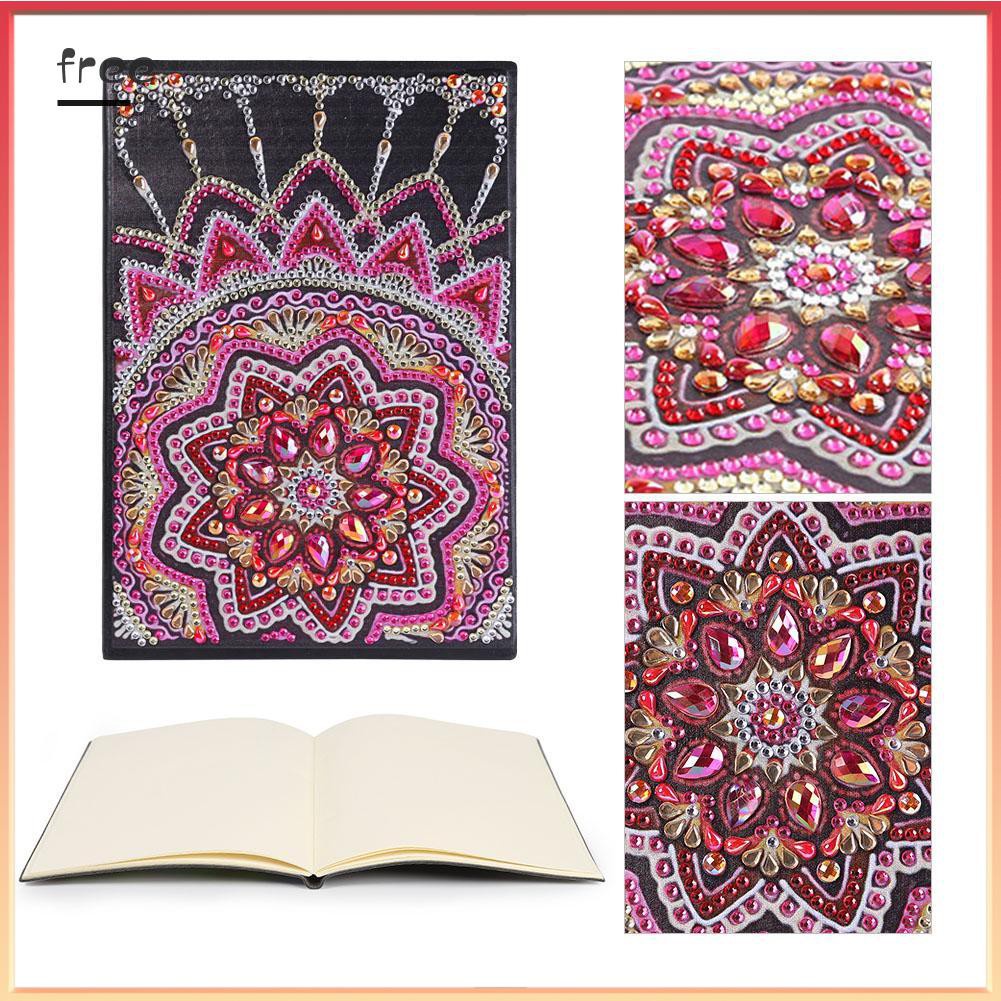 DIY Mandala Special Shaped Diamond Painting 50 Pages Sketchbook A5 Notebook