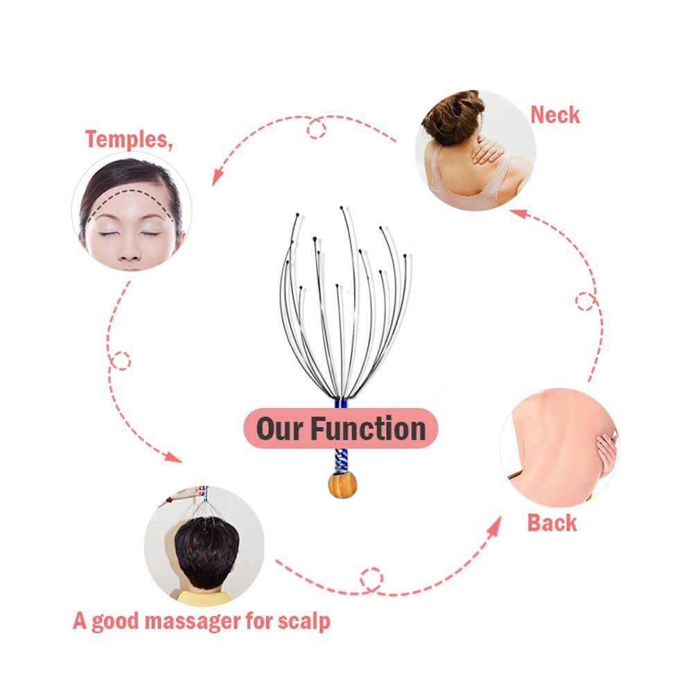 [Hàng mới về] Set 2 dụng cụ mát xa đầu giúp thư giãn giảm đau tiện dụng