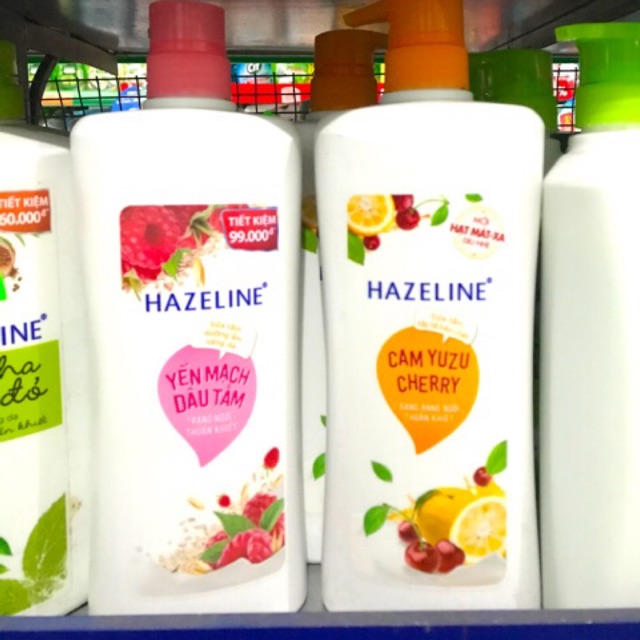 Sữa Tắm Hazeline Tẩy Tế Bào Chết Sáng Da Cam Yuzu Và Cherry