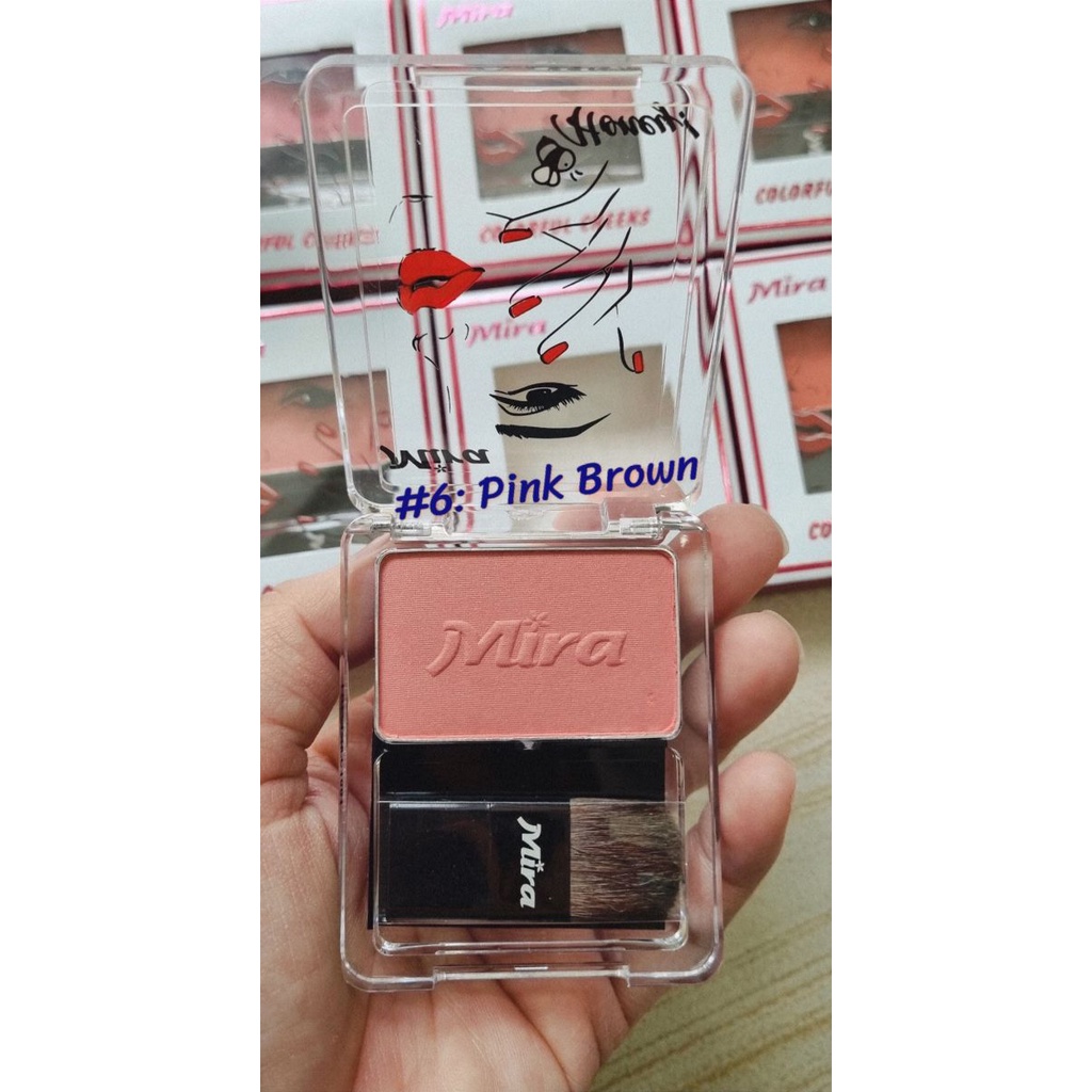 Phấn má hồng Mira Colorful Cheeks trang điểm tự nhiên 5 tone màu lựa chọn - Hàng công ty