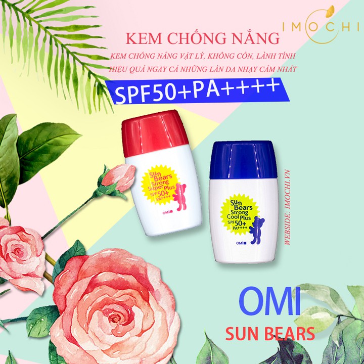 Kem chống nắng OMI SUNBEAR SPF 50+[freeship toàn quốc ] hàng nhật nội địa.