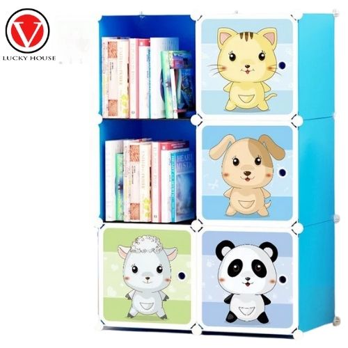 Tủ nhựa ghép 6 ngăn đựng quần áo đồ chơi V LUCKY HOUSE VLK76