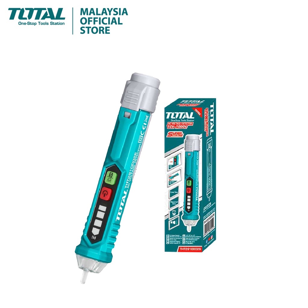 Bút dò điện áp (không dò điện âm tường) Total THT29100026 -  dò AC: 12V ~ 1000V (Độ nhạy cao).