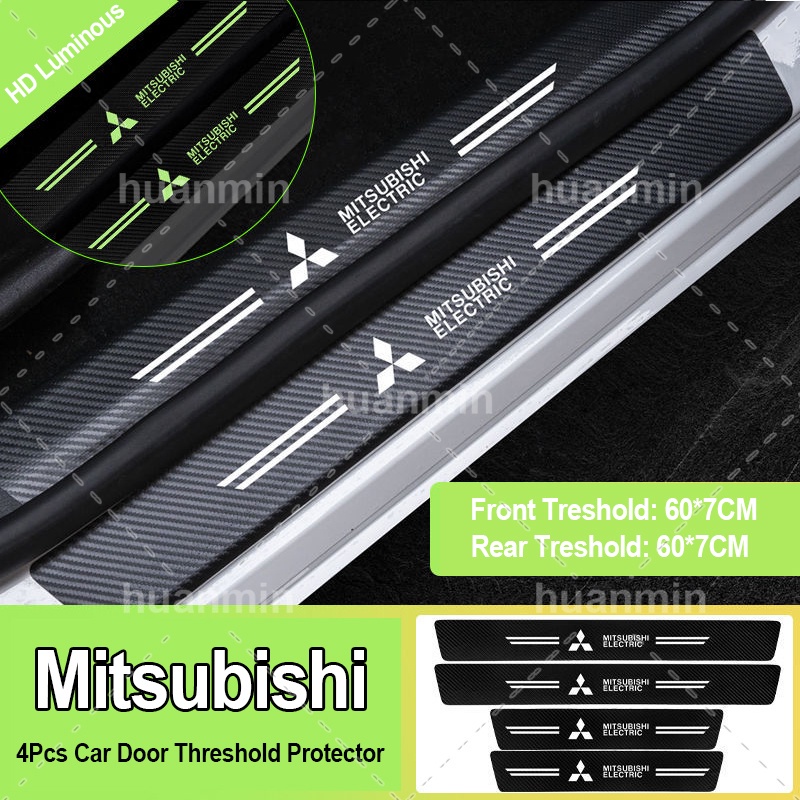 Dải dây dạ quang dán ngưỡng cửa cho xe Mitsubishi Triton Outlander Mirage ASX Lancer EVO PAJERO GRANDIS GALANT Xpander