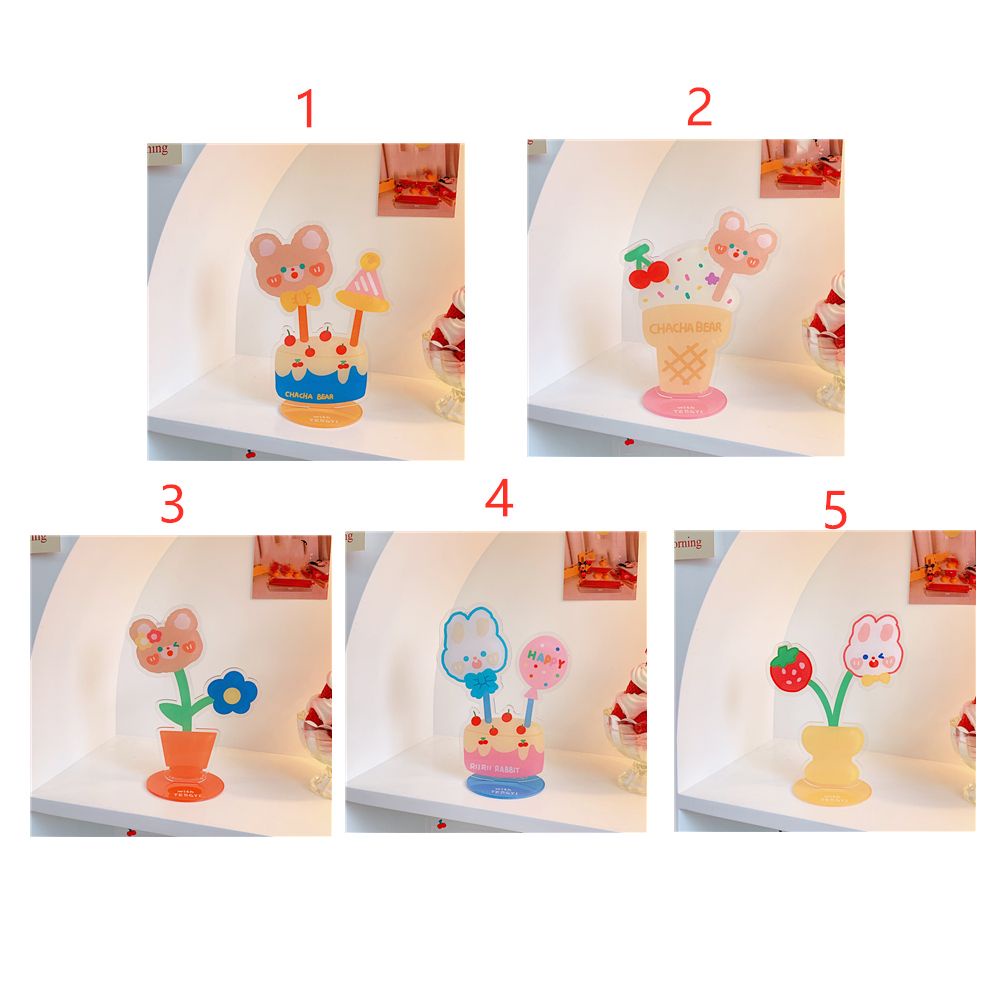 Kẹp Giấy Note Bằng Acrylic Bền In Họa Tiết Hoạt Hình Dễ Thương Đa Năng