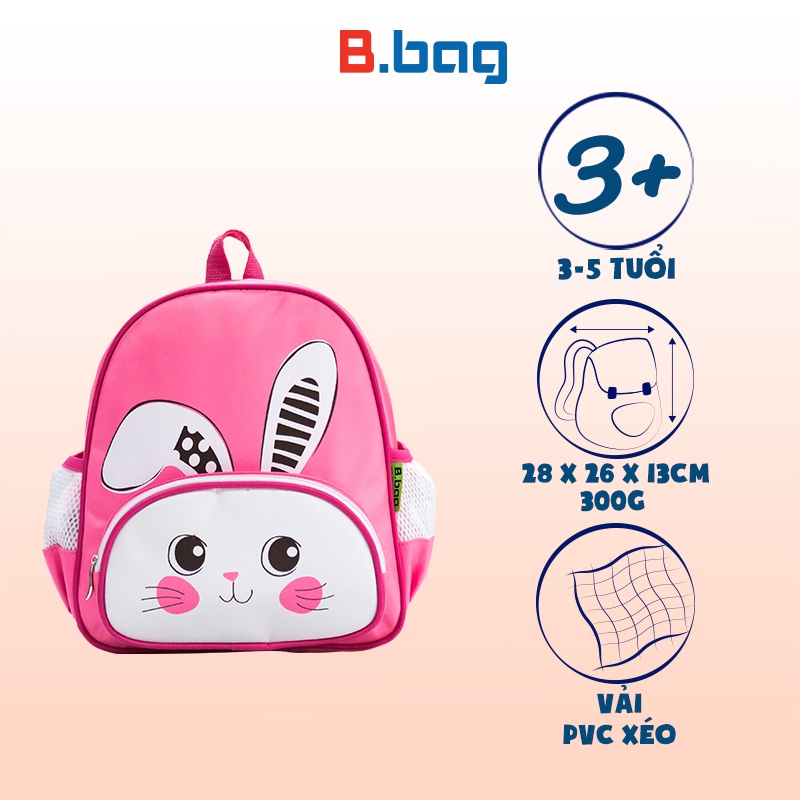 Balo b.bag mẫu giáo cute animal dành cho bé từ 3 đến 5 tuổi học mẫu giáo - ảnh sản phẩm 2