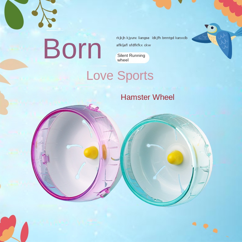 Bánh Xe Chạy Bộ Màu Vàng Đồng Không Gây Tiếng Ồn Cho Chuột hamster Nhím Nhím Chạy Bộ Thể Thao