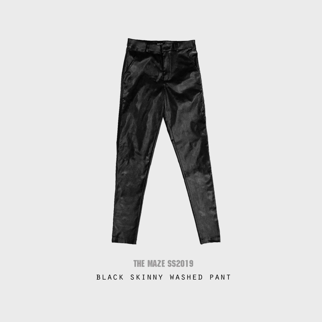 washed skinny pant quần da The Maze