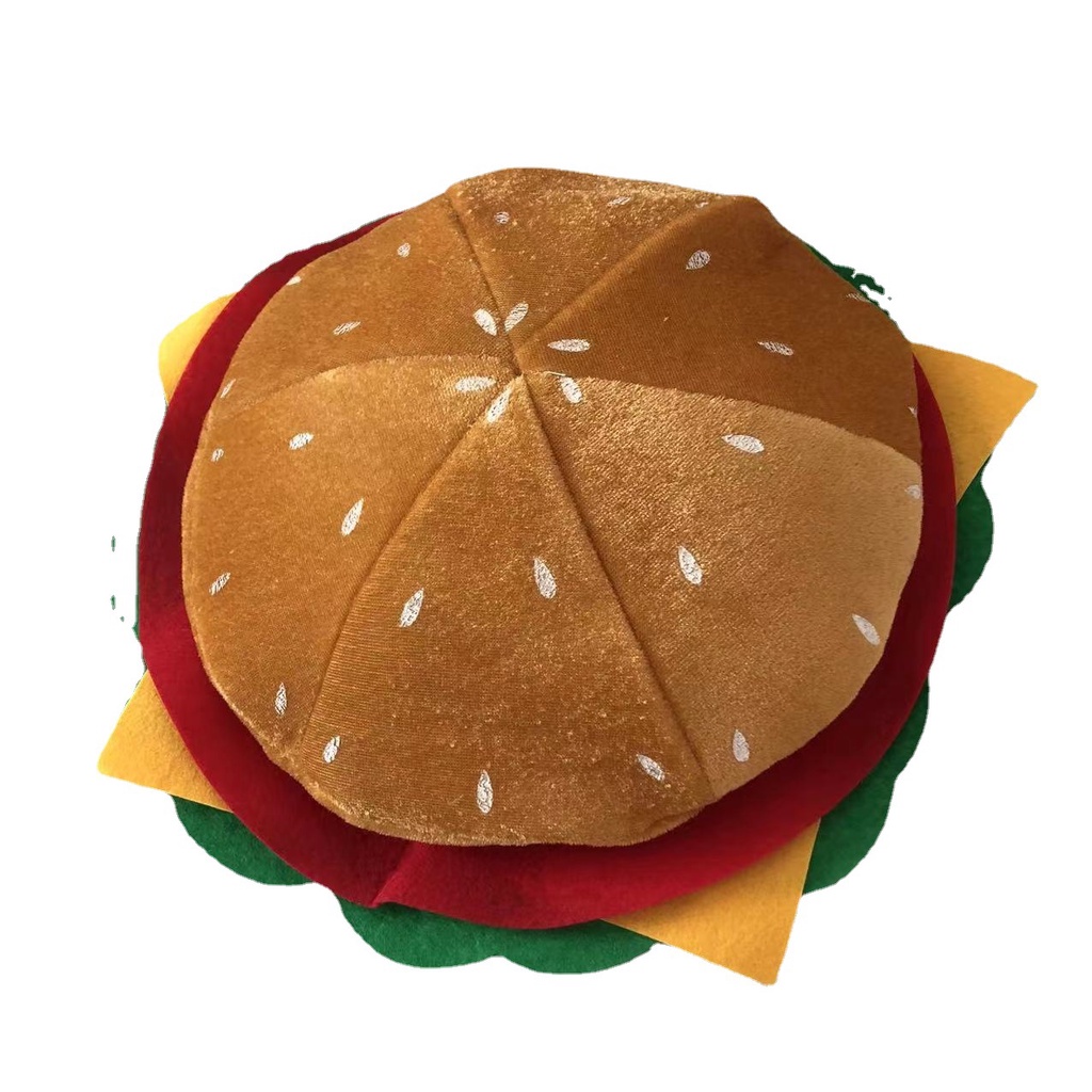 Nón Hình Bánh Hamburger Hoạt Hình Xinh Xắn Dùng Để Hóa Trang