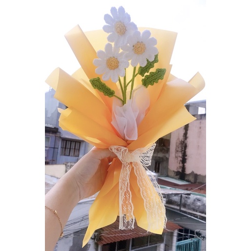 Bó hoa len handmade P4