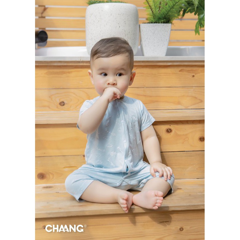 [CHAANG] Body cộc tay cúc giữa hãng Chaang, BST Chaang Summer 2021, quân áo trẻ em Chaang cotton an toàn cho bé