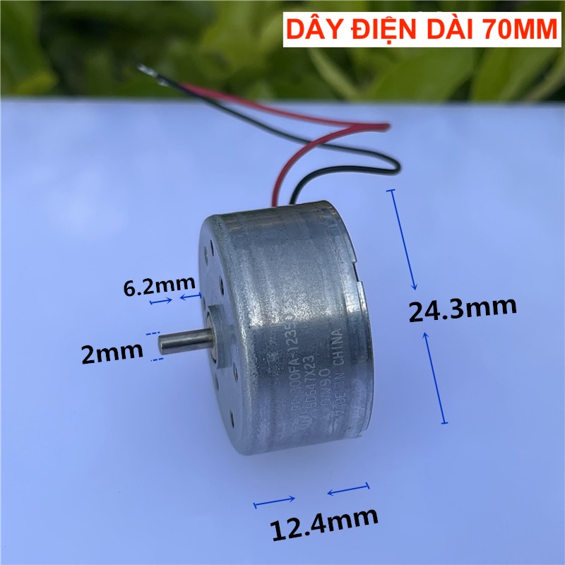 2 motor mini loại tốt của Minebea 300 mã RF-300 điện áp 3v - 6v chạy êm tốc độ 5000 - 8100 RPM chế quạt chạy êm - LK0224