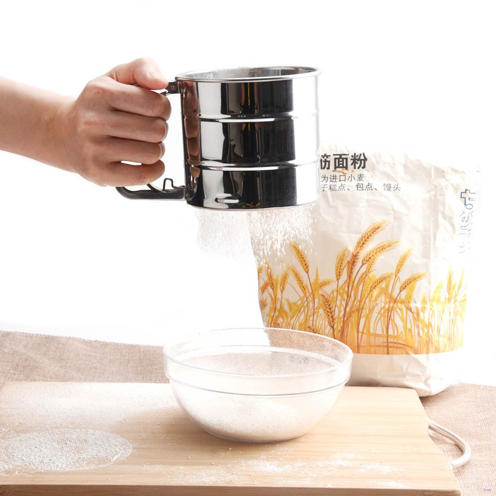 Cốc thép không gỉ rây bột tiện lợi cho nhà bếp