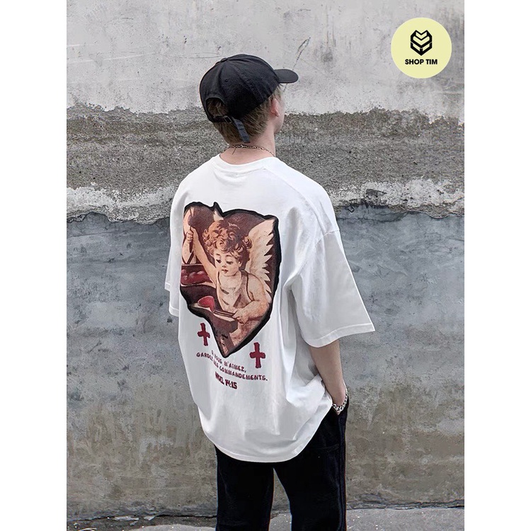 Áo thun Unisex TIM FASHION - Áo phông 100% Cotton tay lỡ, form rộng. Phong cách Streetwear. 03