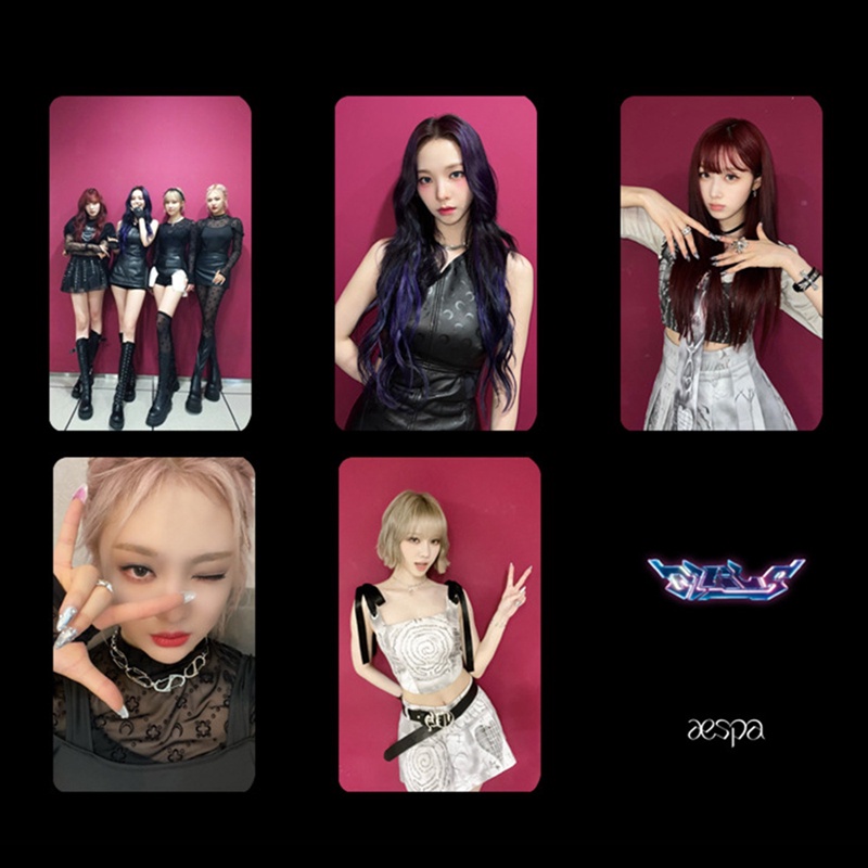 Set 5 Tấm Thẻ Ảnh Lomo Các Thành Viên Nhóm Nhạc Kpop Aespa