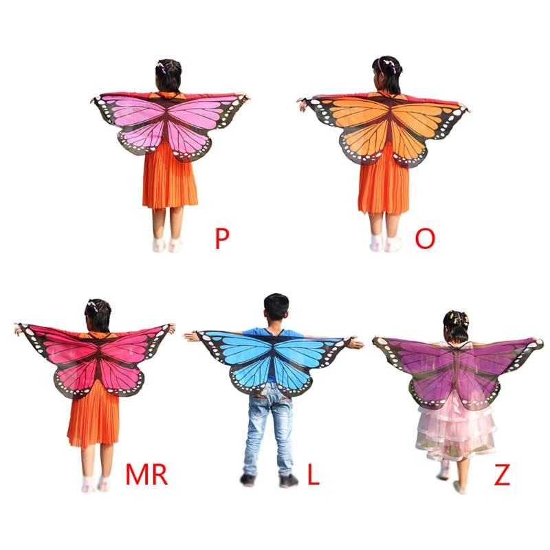 Áo choàng vải voan chống nắng thiết kế hình cánh bướm dễ thương cho bé