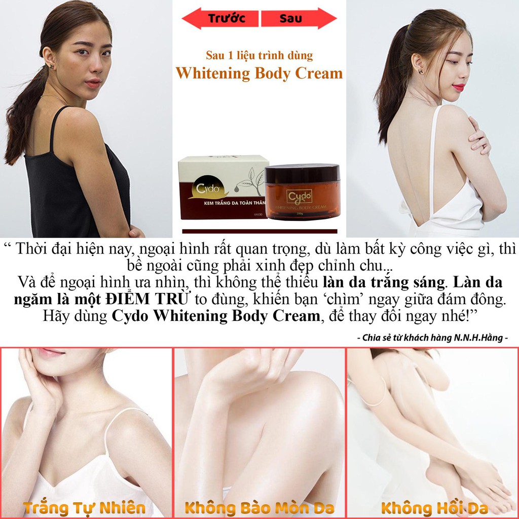 KEM TRẮNG DA TOÀN THÂN CYDO KÍCH SIÊU TRẮNG MỊN CĂNG BÓNG CHÍNH HÃNG