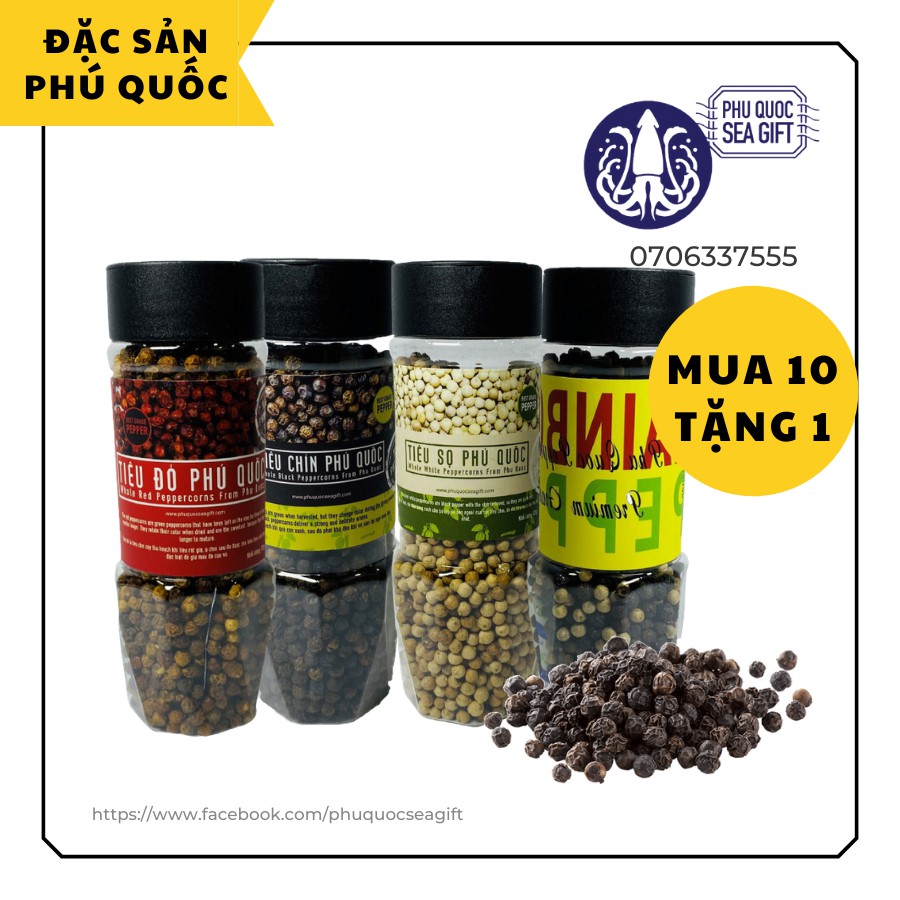 Tiêu đen, sọ, đỏ Phú Quốc- Mua 10 Tặng 1💥