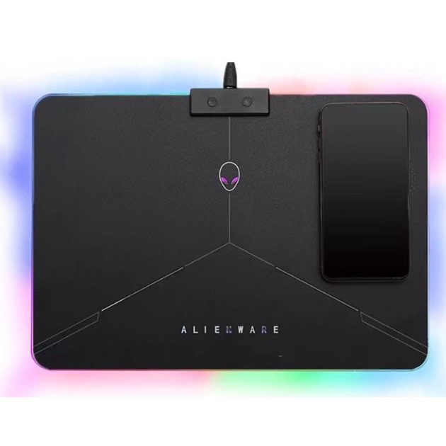 Lót chuột pad alienware led RGBW sạc không dây