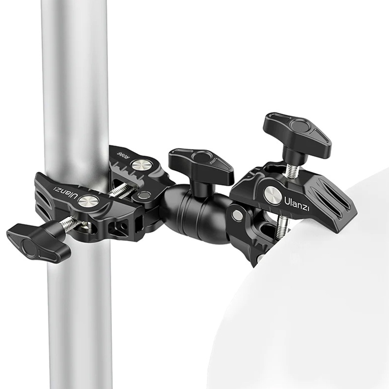 Ulanzi R096 Double Super Clamp - Kẹp càng cua đa năng 2 đầu xoay 360 độ cho Studio tải được 1.5kg