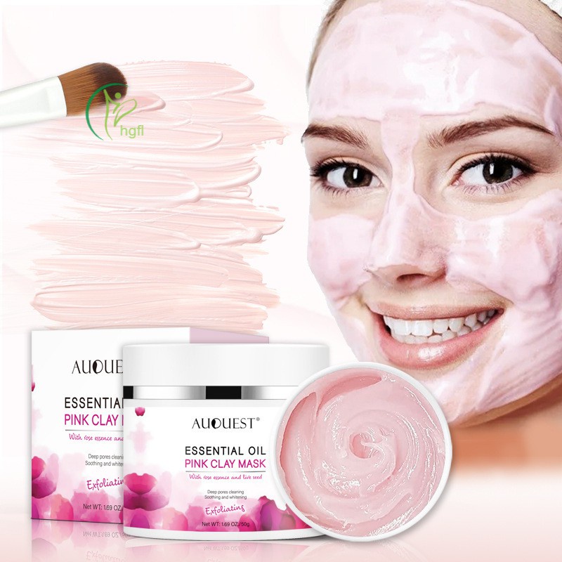 hgFl Pink Exfoliating Facial Mask Oil Control Moisturizing Whitening Blackhead Removal Skin Care Face Mask