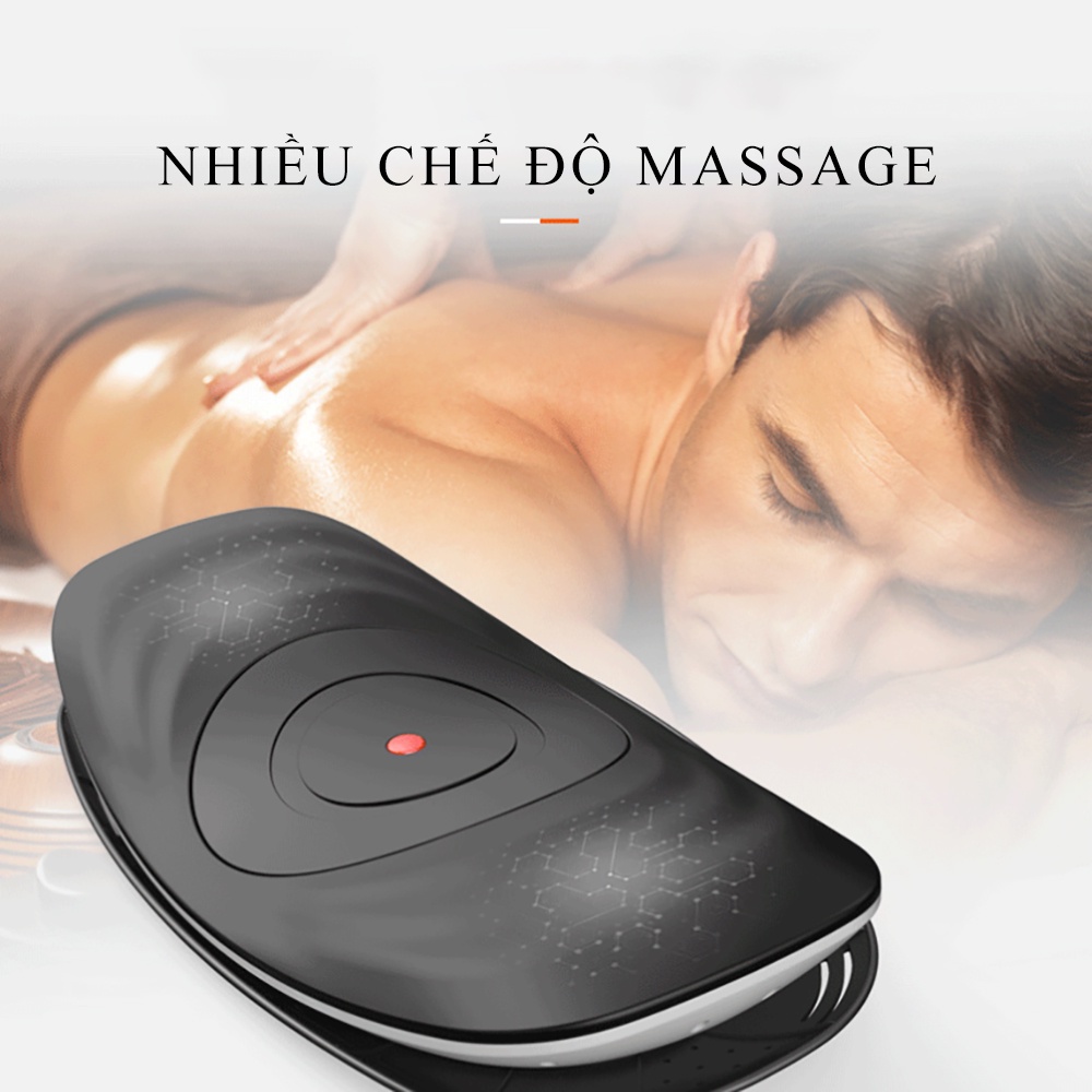 Máy massage lưng- máy mát xa lưng hỗ trợ phục hồi, giảm đau mỏi lưng eo cột sống- Tích hợp 4 chế độ, massage hồng ngoại