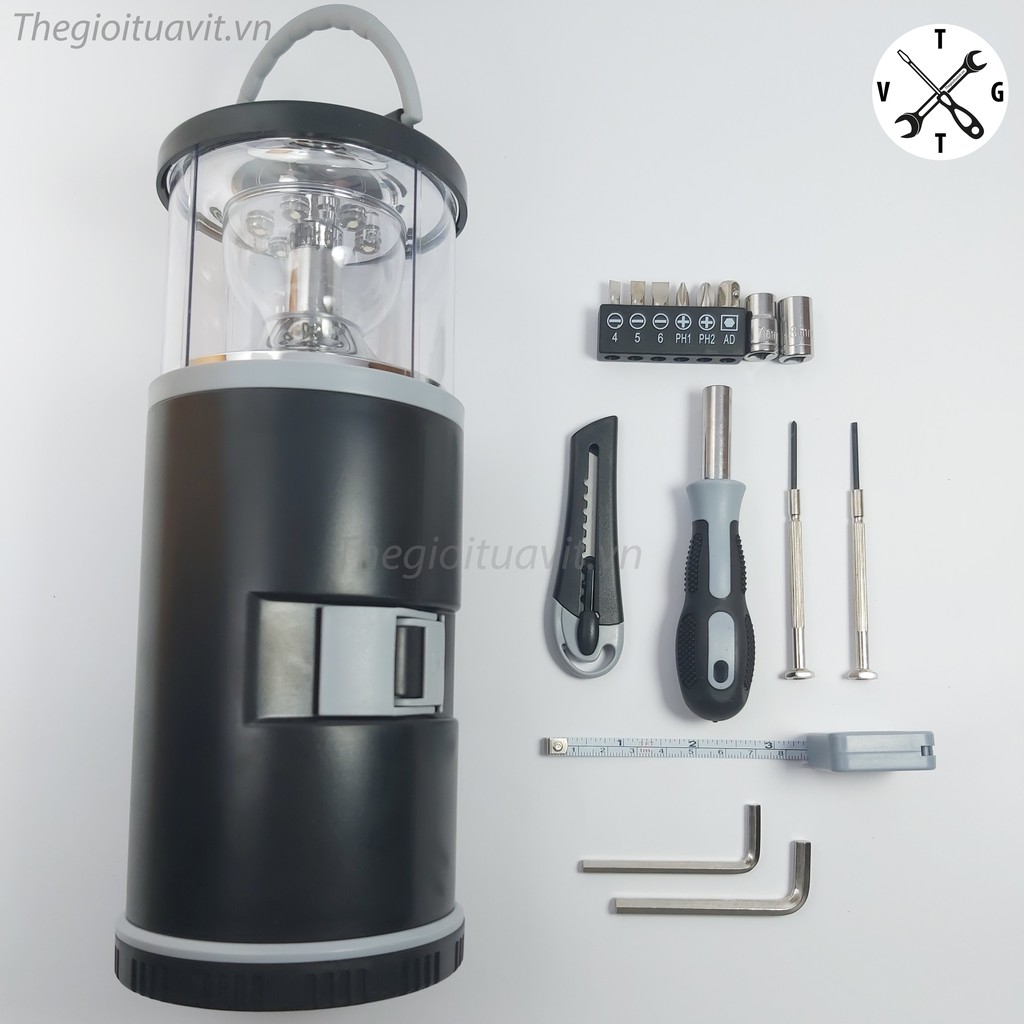Bộ công cụ đèn lồng 15 trong 1 xách tay với 10 LED siêu sáng