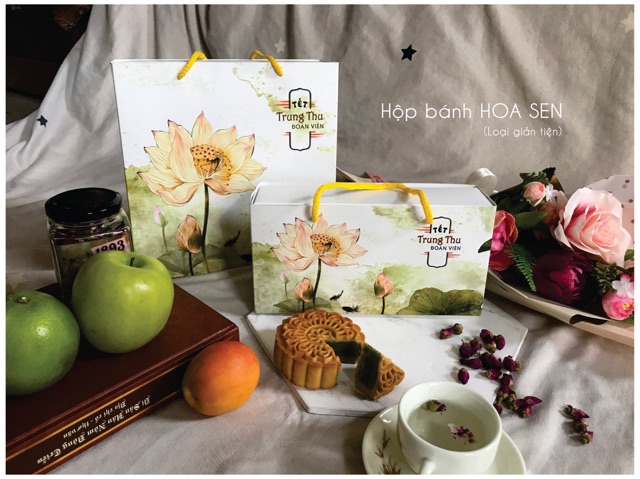 Hộp trung thu HOA SEN 2 bánh