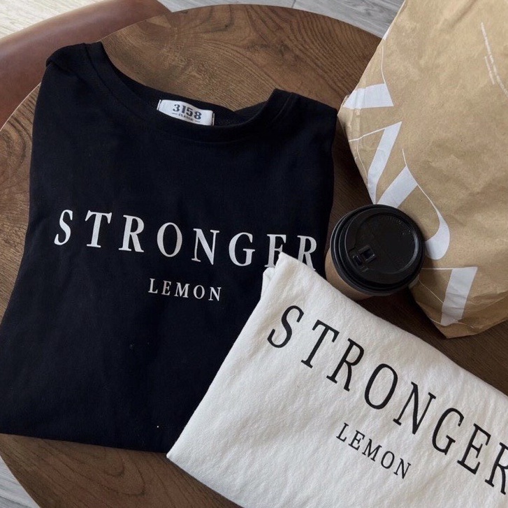 Áo phông tay lỡ form rộng nam nữ STRONGER áo thun tay lỡ cotton khô 3158 loại 1 quảng châu oversize