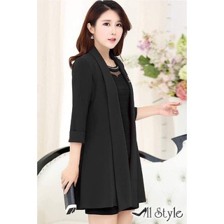 Áo khoác vest nữ form dài