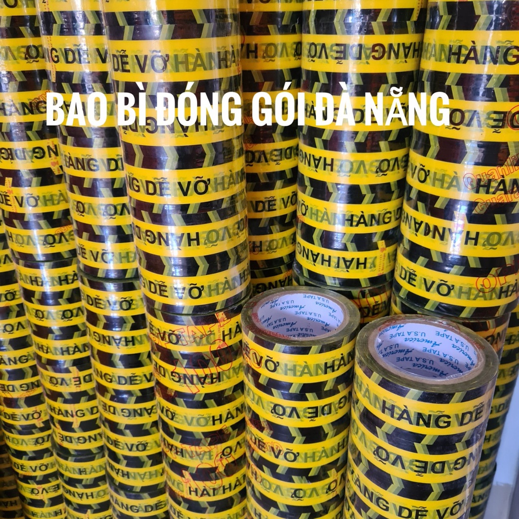 Băng Keo Hàng Dễ Vỡ, bản 48mm, 100 Yard. Loại tốt, băng dính chắt, mực in rõ nết