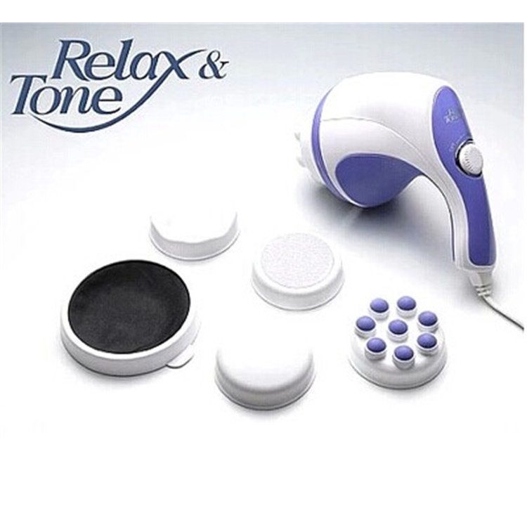 Máy Massage Cầm Tay Cao Cấp Relax Giảm Đau Nhức Và Tan Mỡ Tích Hợp 4 Đầu Massge Trên Máy Kiểu Dáng Hiện Đại Đa Năng