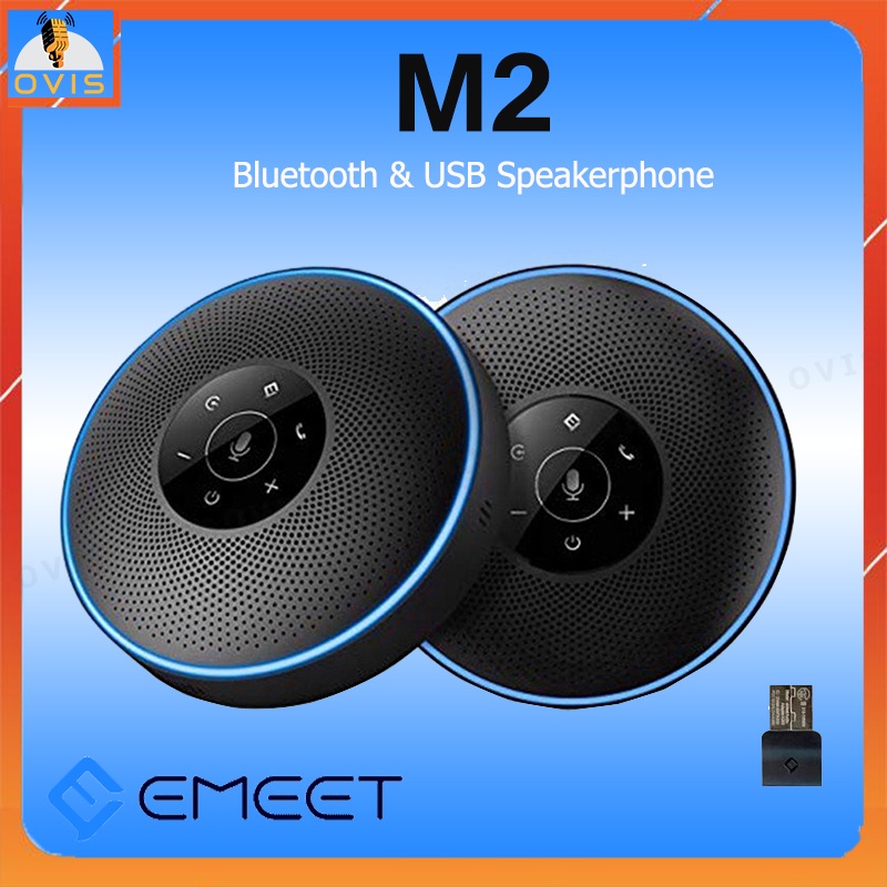 Emeet M2 - Micro Kèm Loa Hội Thảo, Bluetooth 4.2, Thu Đa Hướng, Loa Công Suất Lớn Cho 8 Người