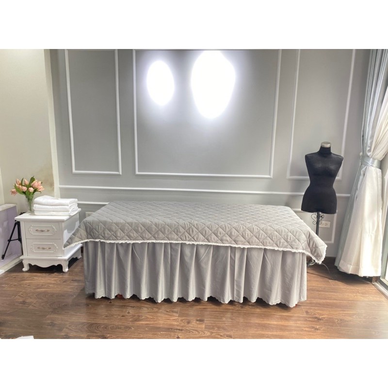 Tấm phủ trần bông cotton, drap giường spa, nail mi , phun xăm kích thước 110x220. | BigBuy360 - bigbuy360.vn