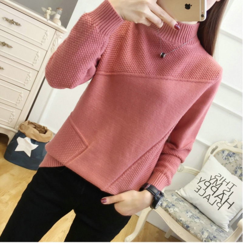 Áo sweater tay ráp-lăn thời trang đơn giản cho nữ