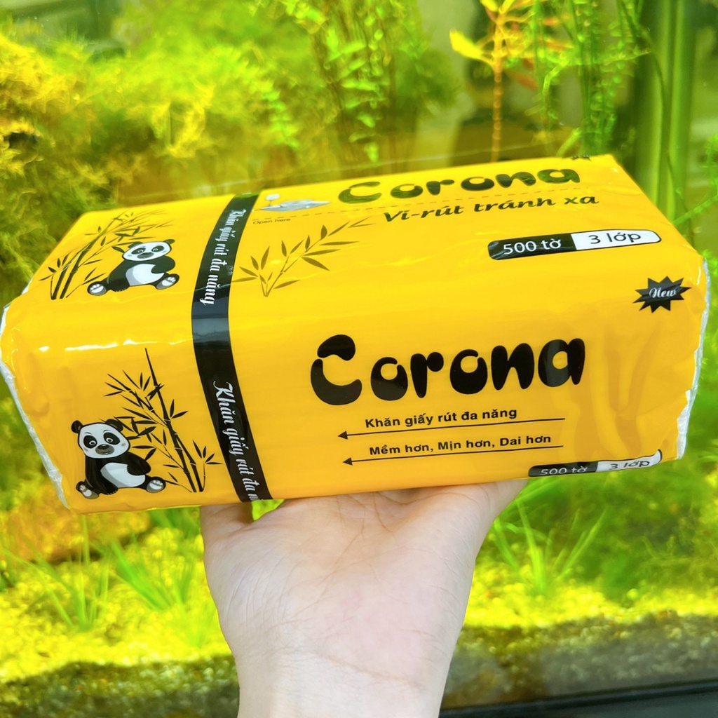 Khăn Giấy rút 500 tờ/ gói Corona  sạch trắng mịn - Giá 1 gói lẽ